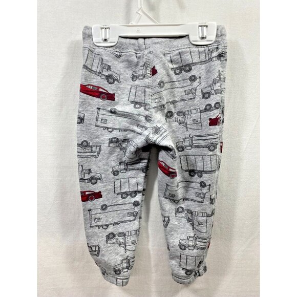 Carters 2pc Sweat Suit Gray W/ Cars & Trucks Boys Automobile Comfy Size 2T - Picture 7 of 10